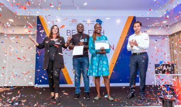 From left to right: Racha Saksouk (Lattice), Ronald (a colleague of Vincent Oduor), 
Swabrine Alouch, Bart Pauwels (Embassy of the Kingdom of the Netherlands).
